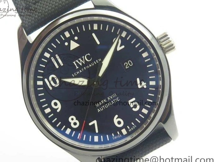 MIROTIME 1231 HighQuality Mark XVIII LAUREUS IW324703 Black Ceramic MKF Best Edition On Black Nylon Strap A 7218